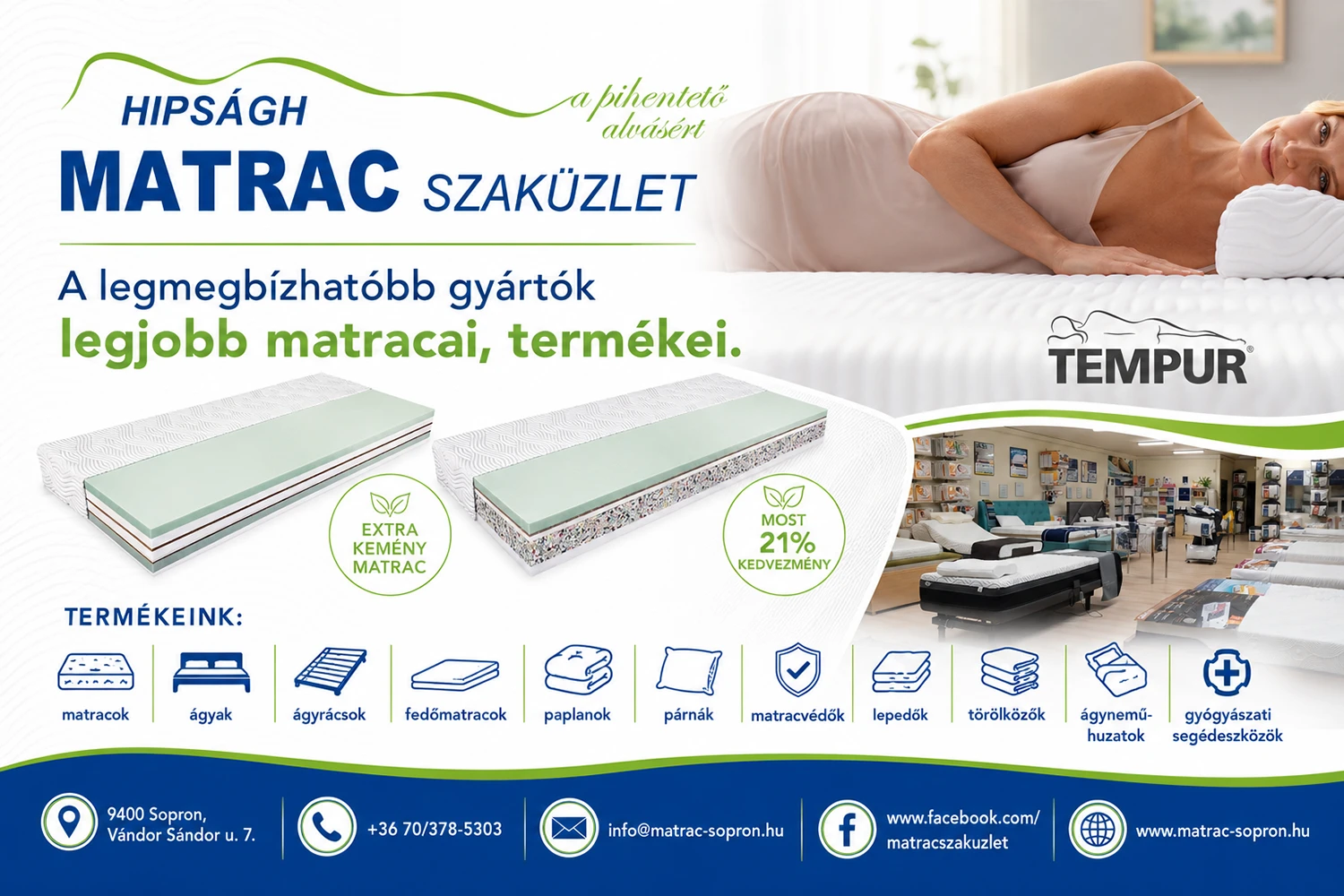 Hipságh Matrac Szaküzlet – Matrac és ágy szaküzlet Sopronban