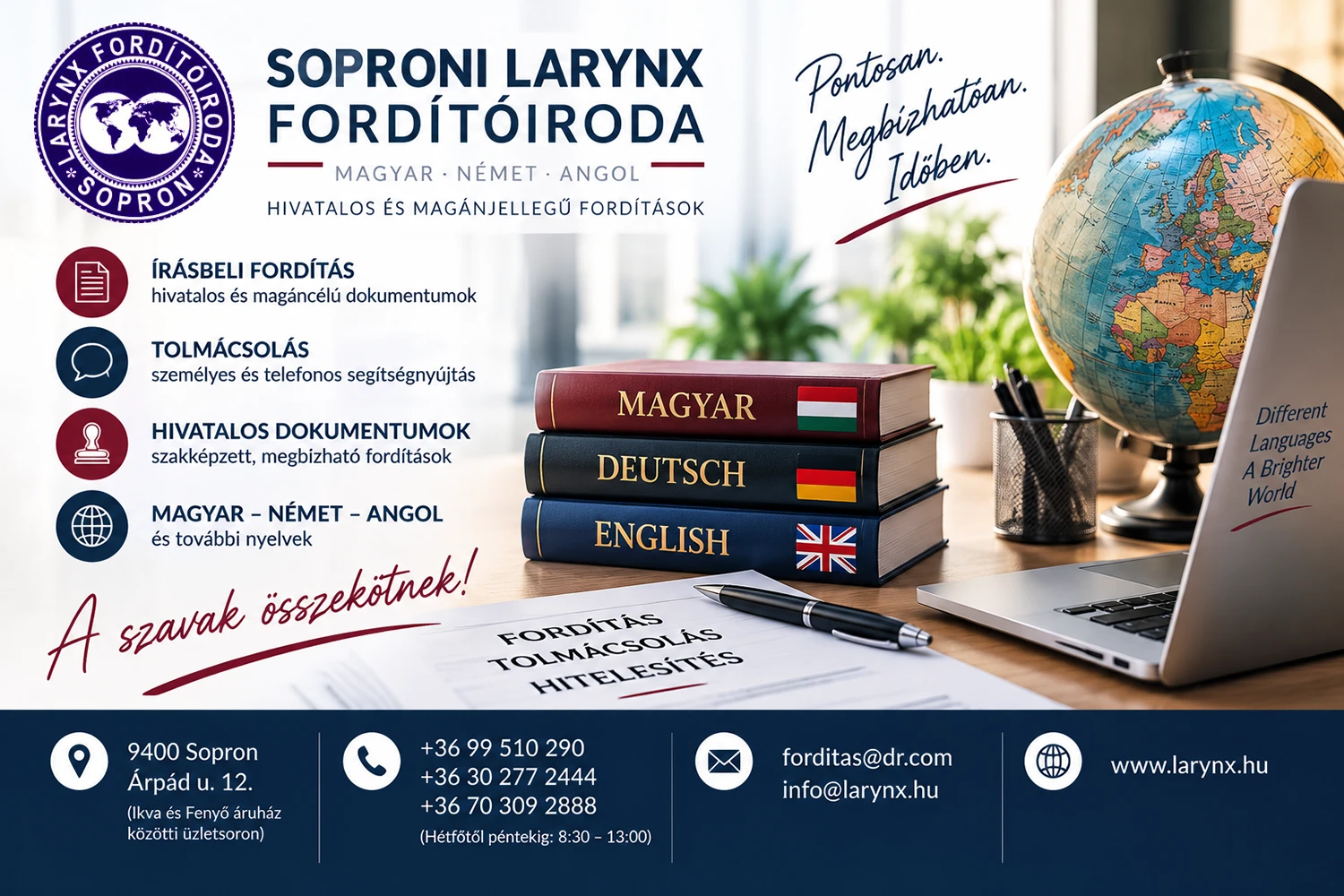 Larynx Fordítóiroda Sopron – Fordítás és tolmácsolás